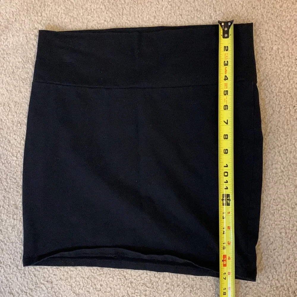 Charlotte Russe bodycon black stretchy cotton miniskirt size large - Picture 6 of 10